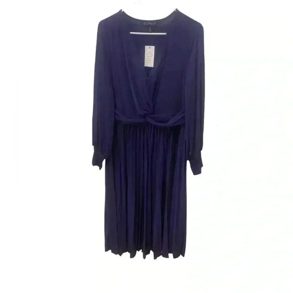 Eloquii Knot Front Pleated Skirt Dress Size 14 - Picture 2 of 6